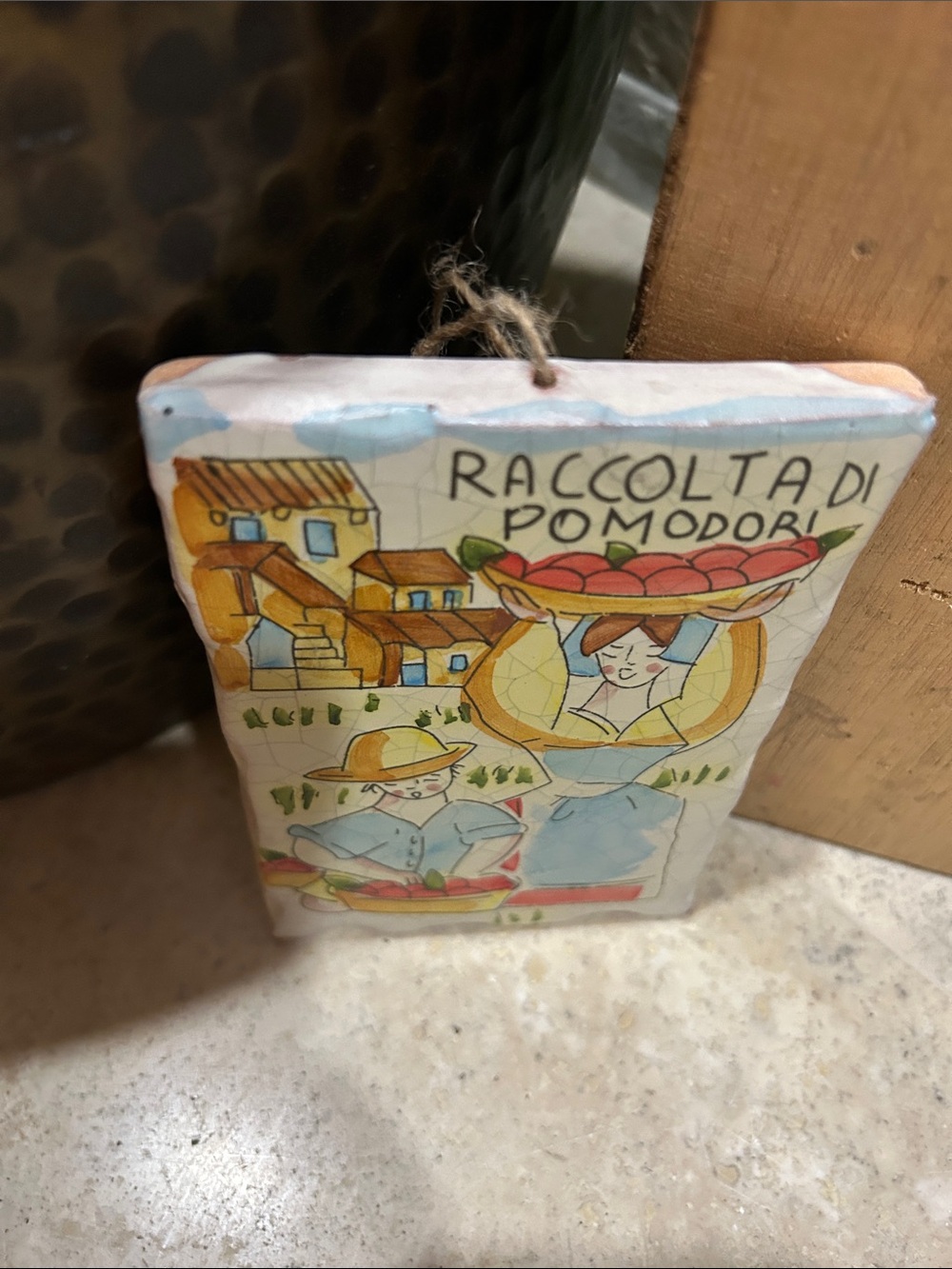 Raccolta Di Pomodori Hand painted in Italy by Cerasella - Picture 4 of 9